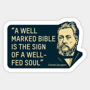 Quote by theologian and preacher Charles Spurgeon Sticker